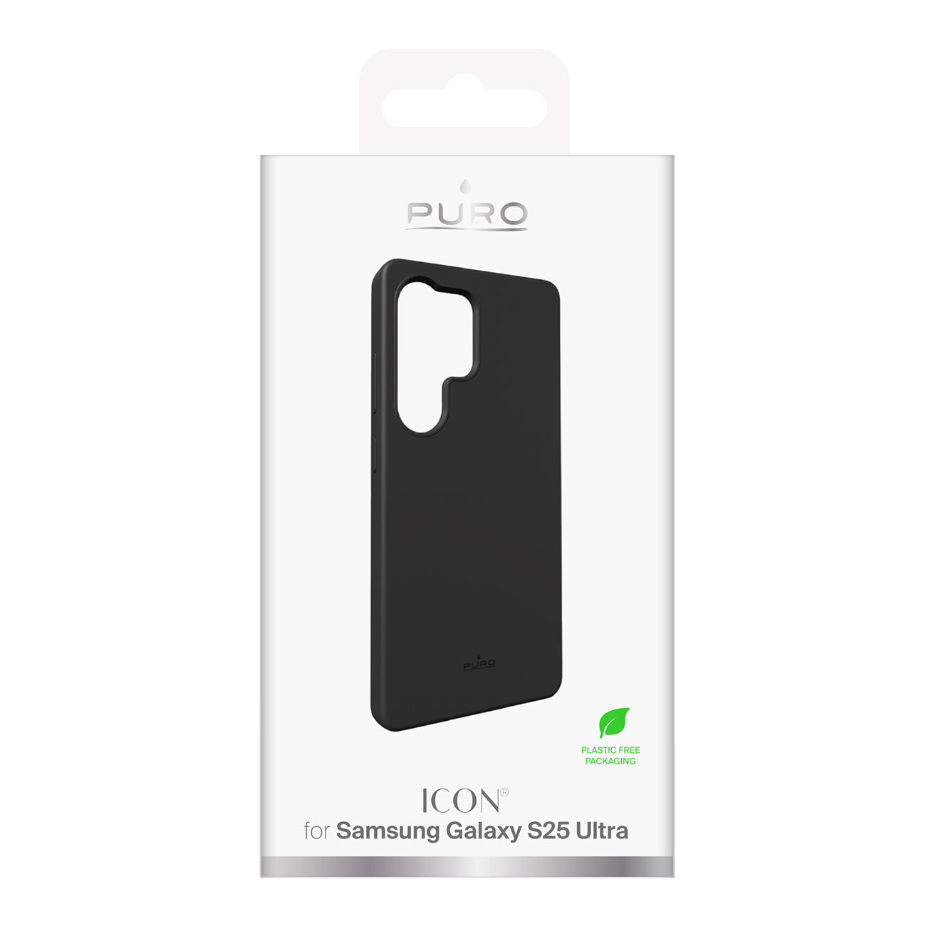 Puro Icon silikoninis dėklas Samsung Galaxy S25 Ultra – juodas