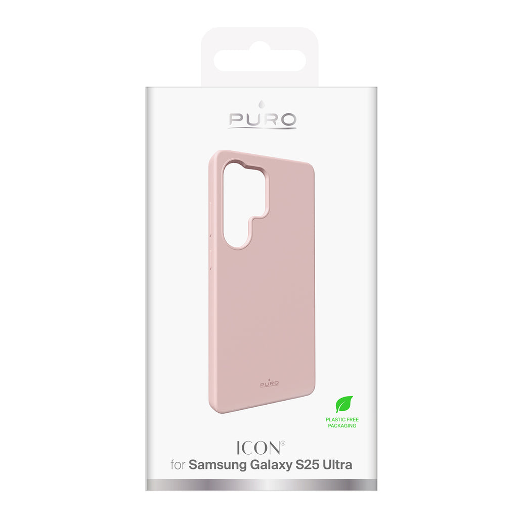 Puro Icon silikoninis dėklas S25 Ultra – rožinis