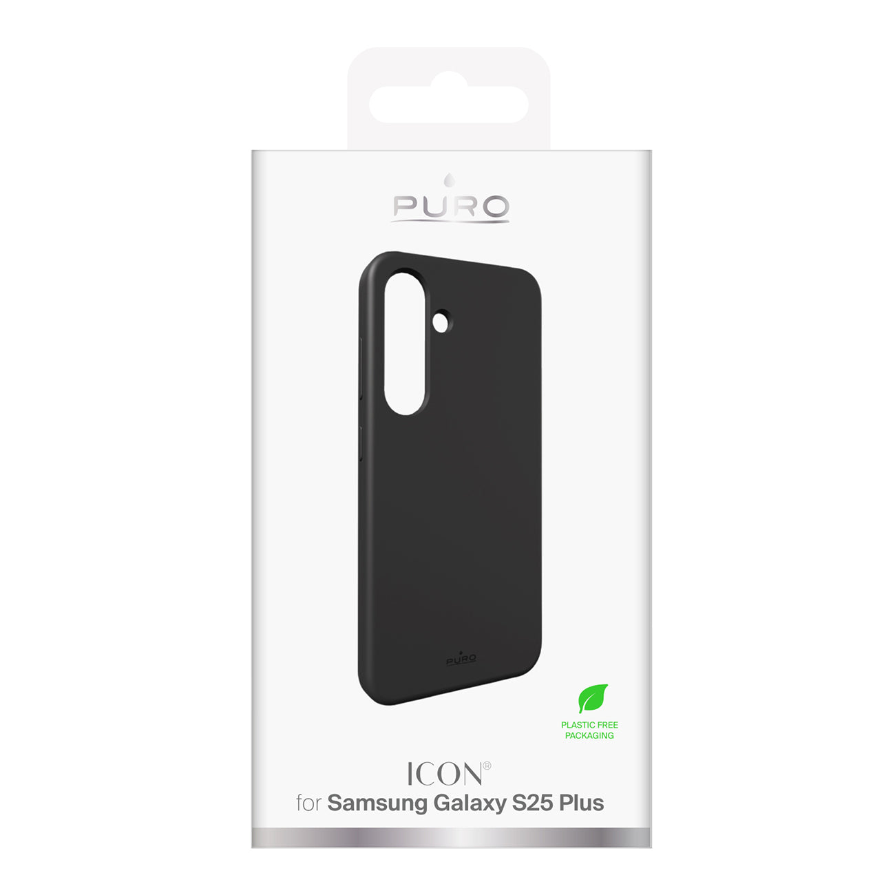 Puro Icon silikoninis dėklas Samsung Galaxy S25+ – juodas