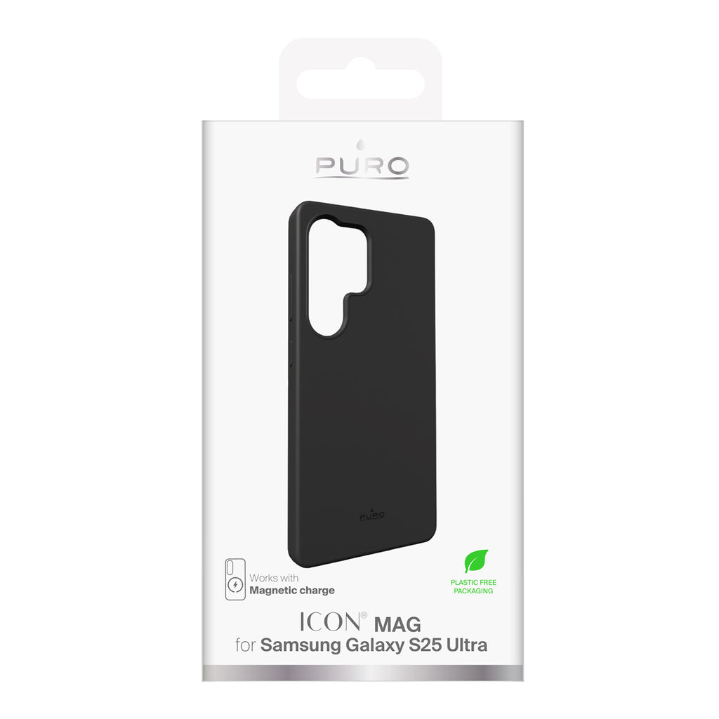 Puro Icon Mag MagSafe dėklas Galaxy S25 Ultra – juodas