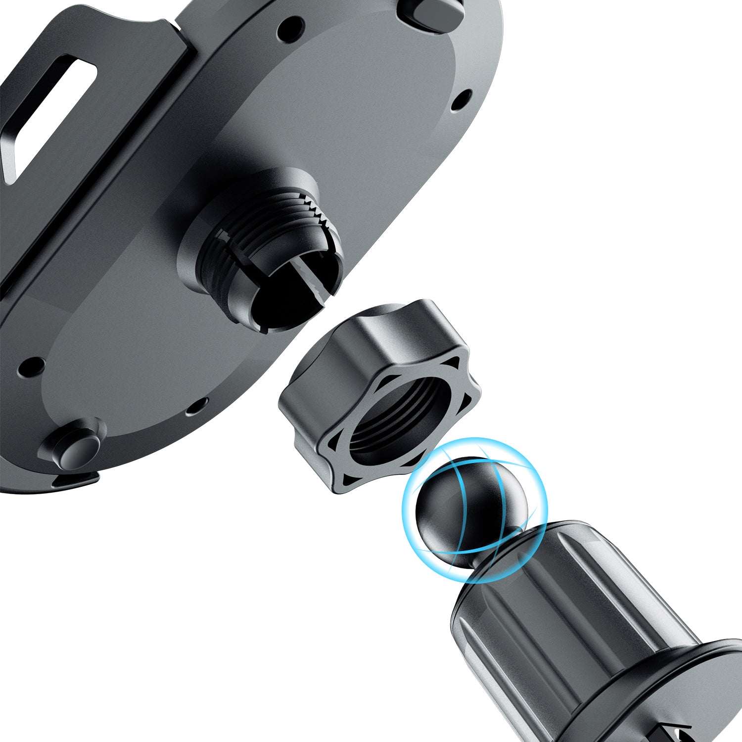 Dudao F2+ išmaniojo telefono laikiklis oro ventiliacijos angai, spaustukas - juodas Antrasis paveikslėlis