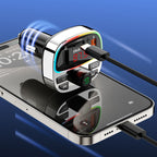 Dudao R2PRO+ siųstuvas su PD25W Bluetooth 5.3 RGB įkrovimo prievadais – juodas ir sidabrinis -- Audio Adapters