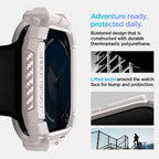 „Spigen“ tvirtas šarvų dirželis, skirtas Apple Watch 10 46 mm – smėlio spalvos