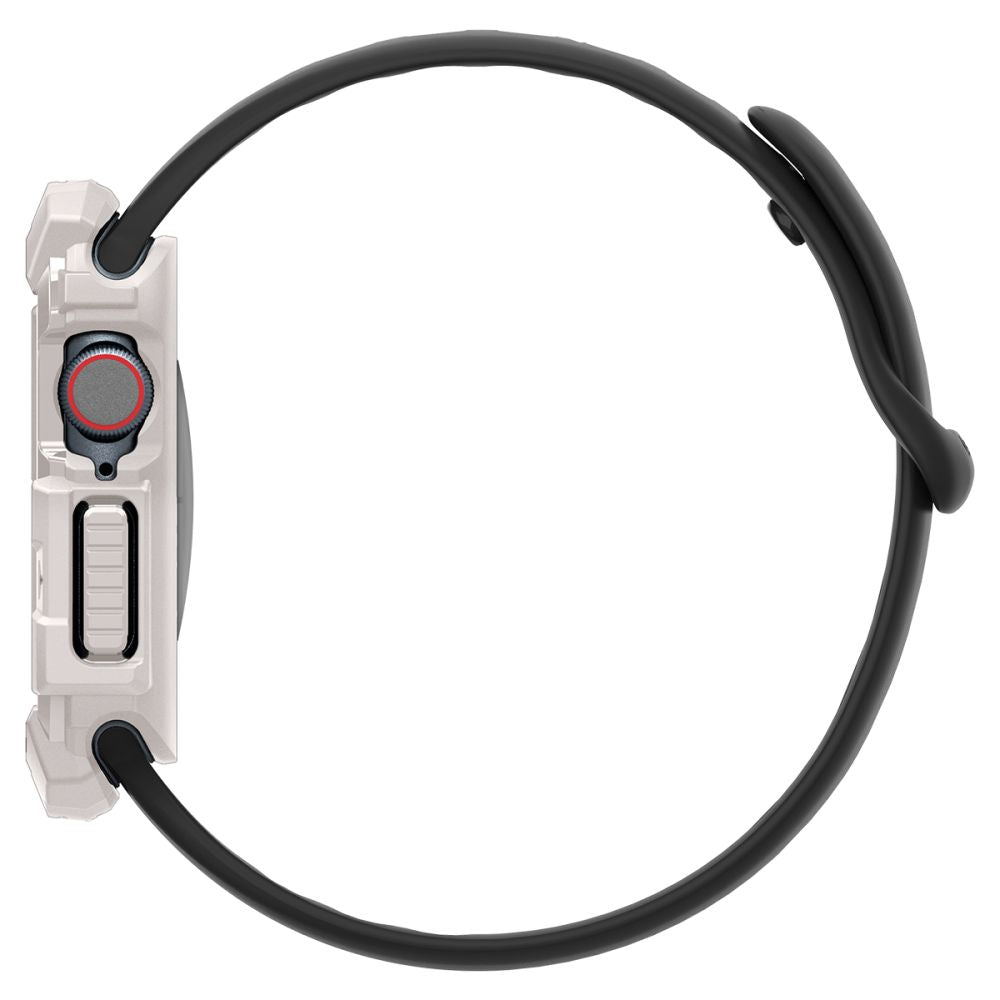 „Spigen“ tvirtas šarvų dirželis, skirtas Apple Watch 10 46 mm – smėlio spalvos