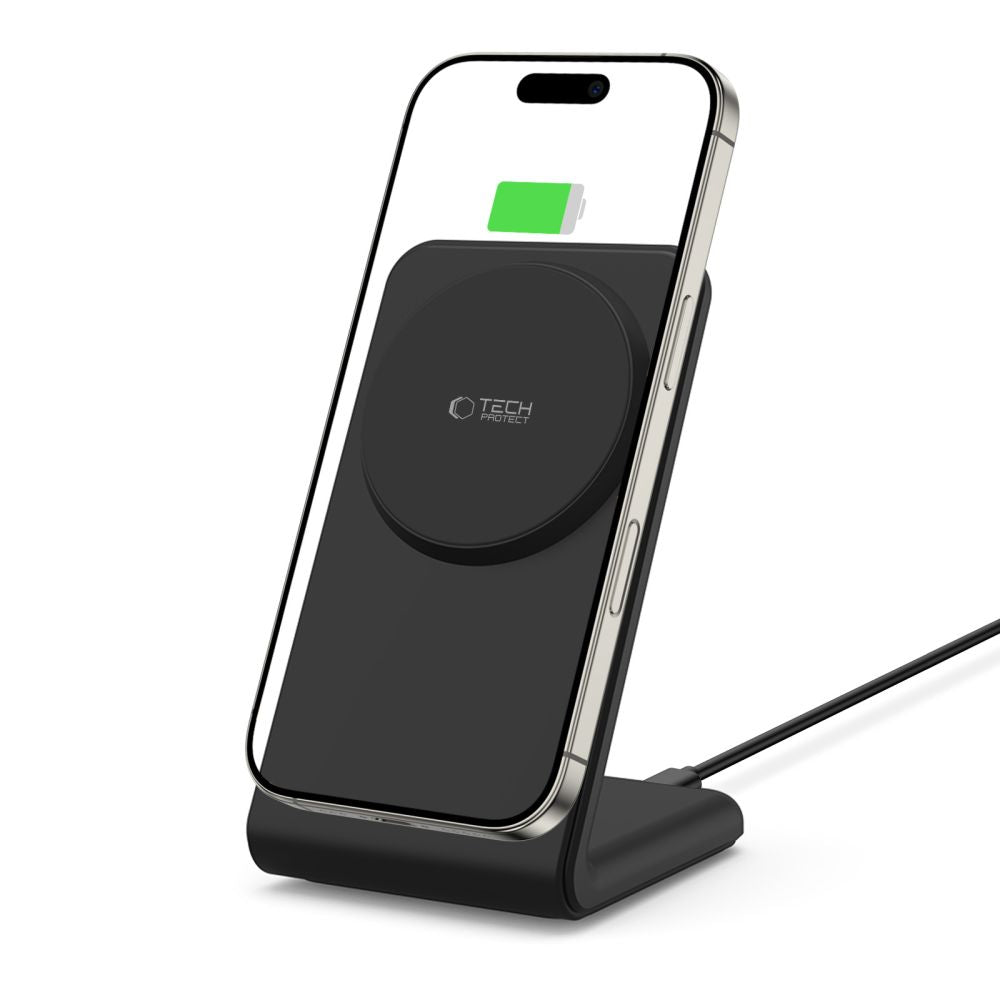 Tech-Protect QI15W-A38 MagSafe belaidis įkroviklis - juodas -- Cell phone chargers