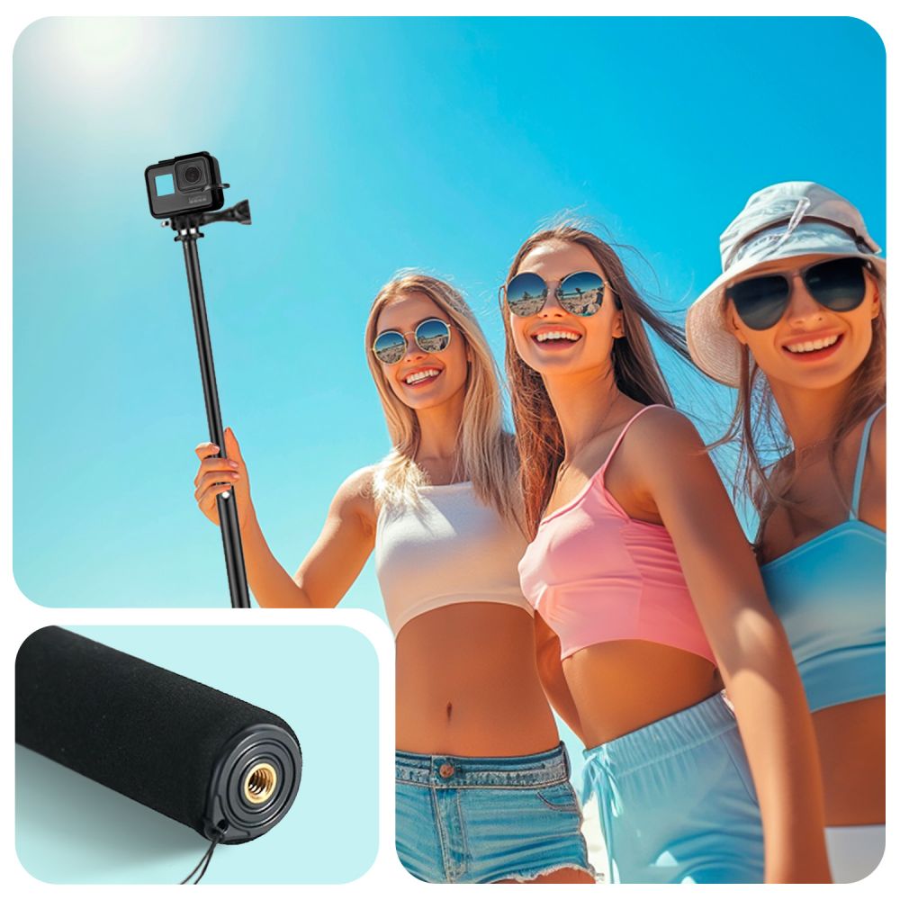 Tech-Protect GA100 monopadas ir asmenukių lazda GoPro / DJI juodas -- Cell phone holders