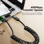 Tech-Protect UB20T Ultraboost USB Type-C laidas PD100W/5A 180cm - juodas -- Cell phone cables