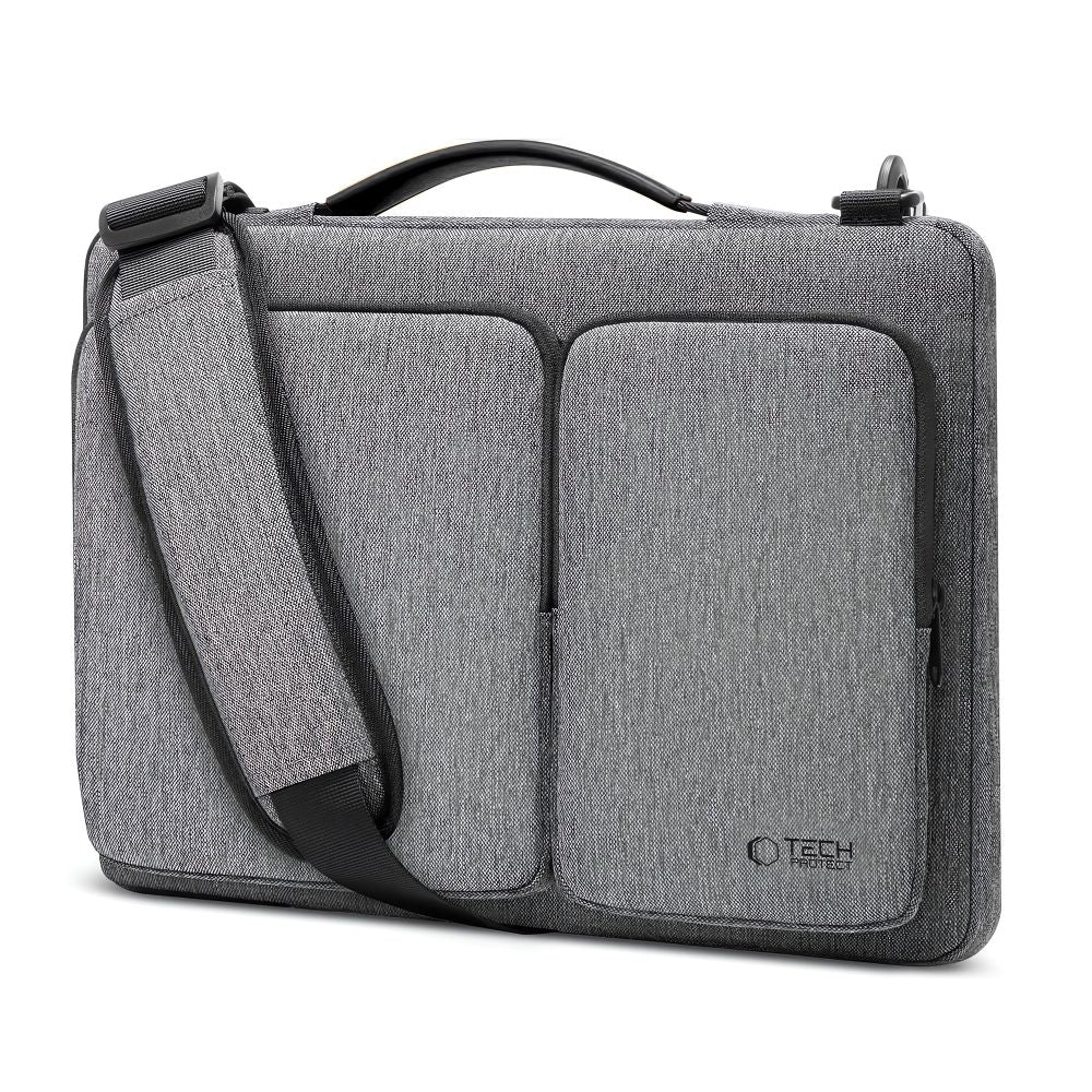 15-16 Tech-Protect Defender Bag Nešiojamojo Kompiuterio Krepšys - Pilkas -- Laptop Bags