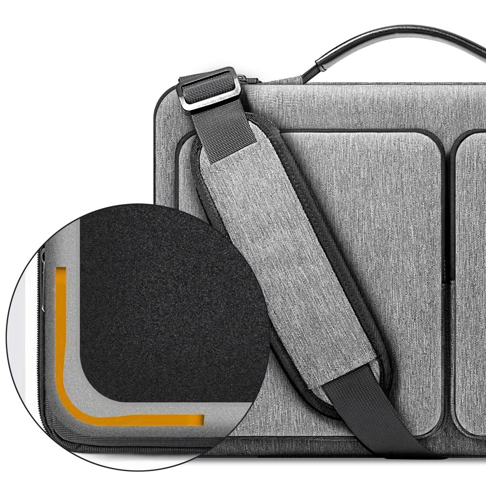 15-16 Tech-Protect Defender Bag Nešiojamojo Kompiuterio Krepšys - Pilkas -- Laptop Bags