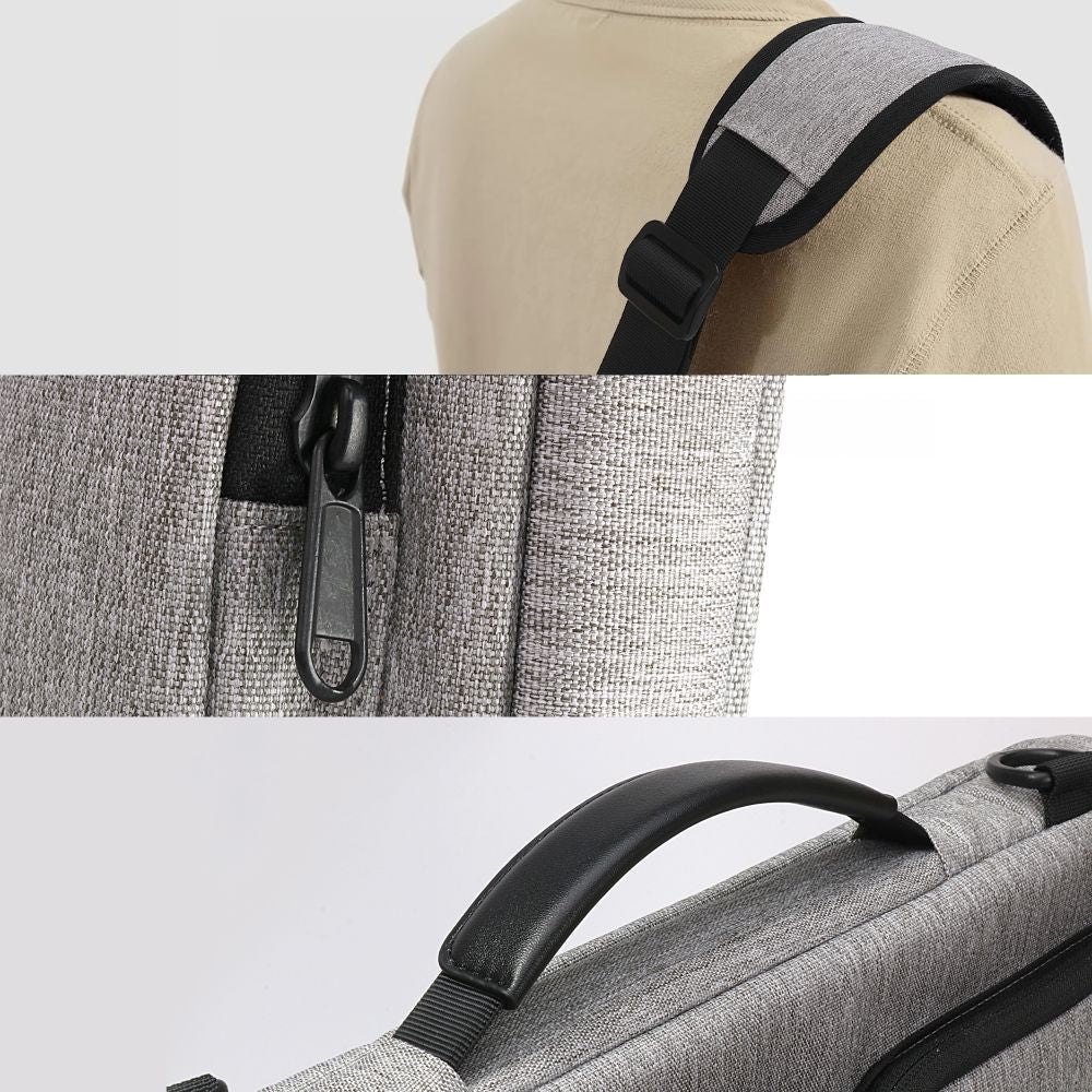 15-16 Tech-Protect Defender Bag Nešiojamojo Kompiuterio Krepšys - Pilkas -- Laptop Bags