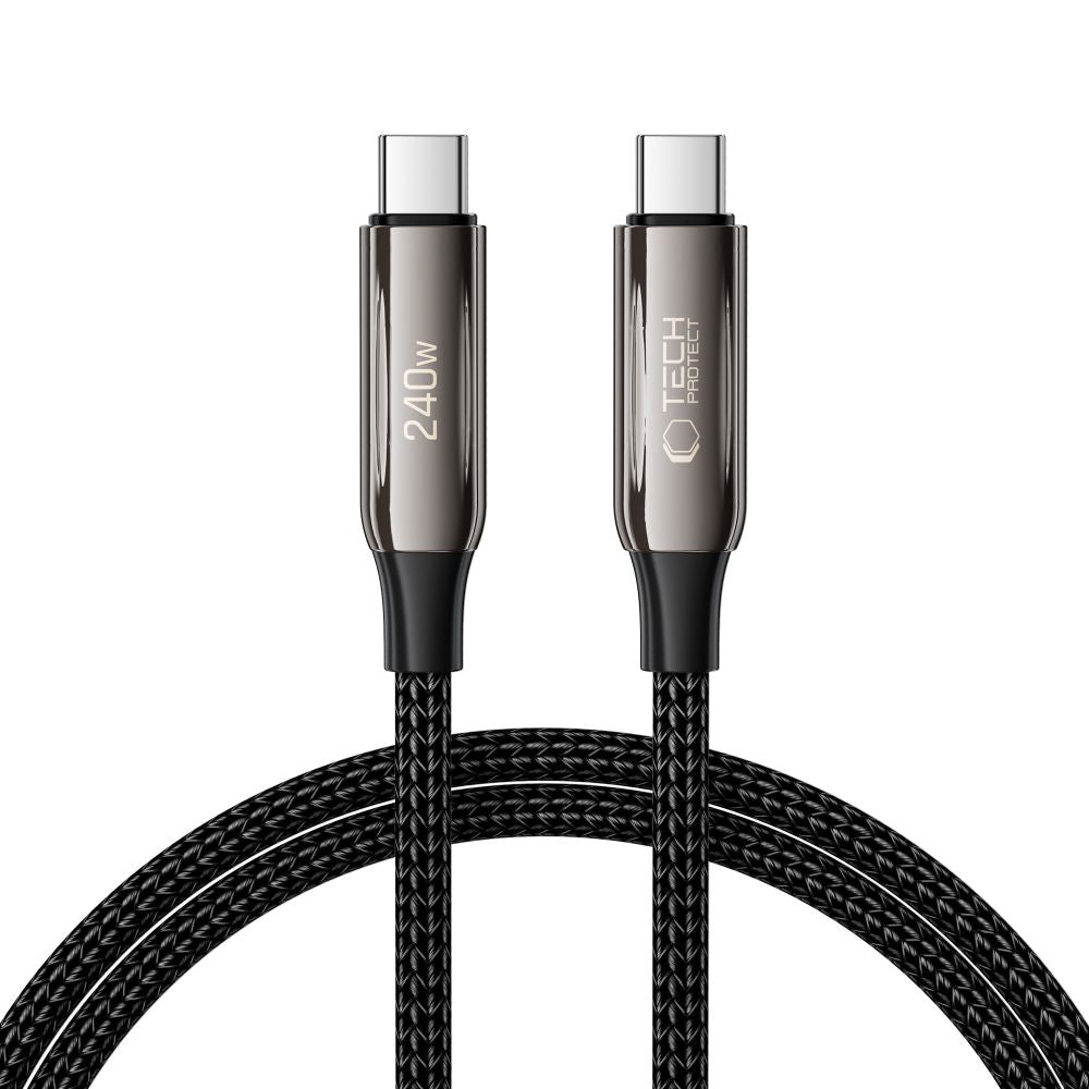 Tech-Protect UB10T Ultraboost USB-C laidas PD240W/QC4.0 100cm - juodas -- Cell phone cables