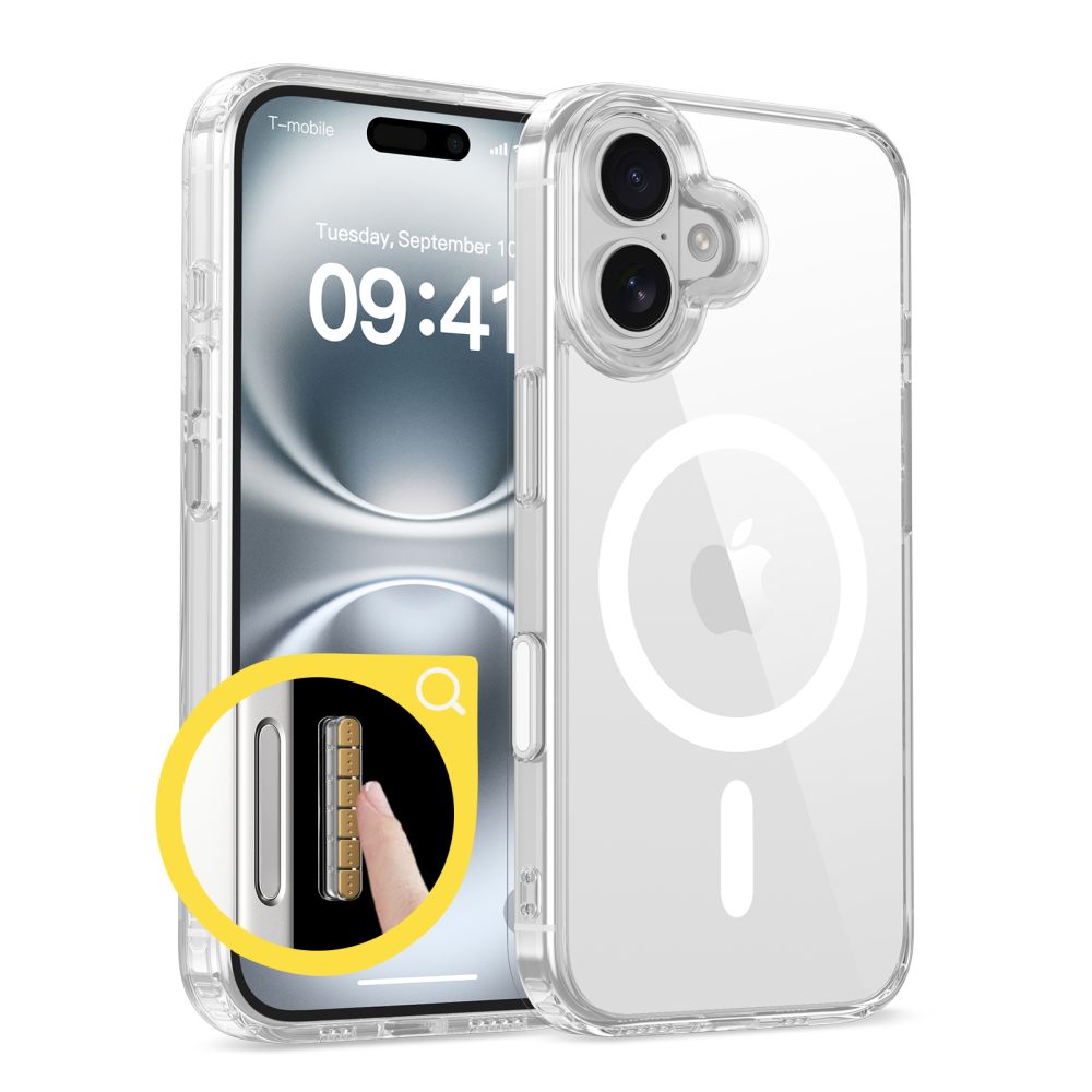 Tech-Protect skaidrus MagSafe dėklas iPhone 16 -- iPhone 16