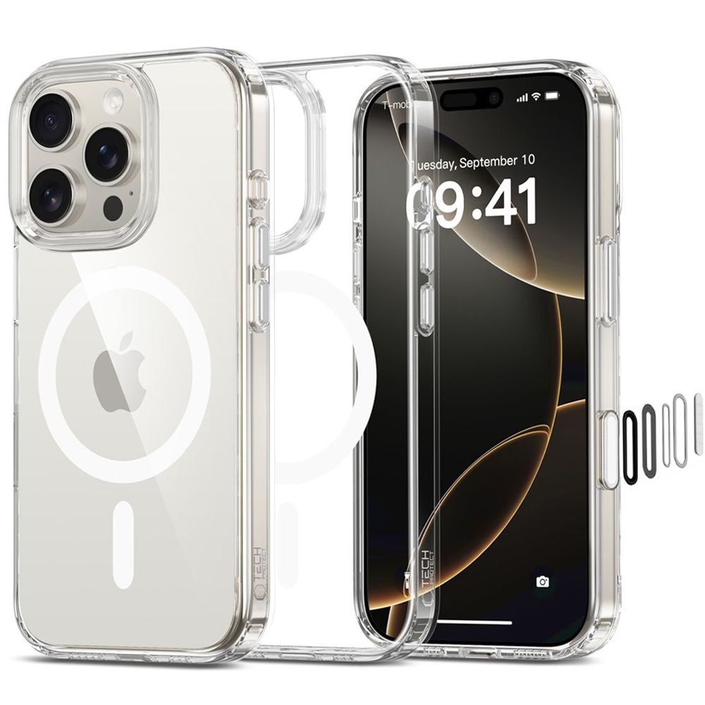 Tech-Protect Flexair MagSafe dėklas iPhone 16 Pro – skaidrus -- iPhone 16 Pro