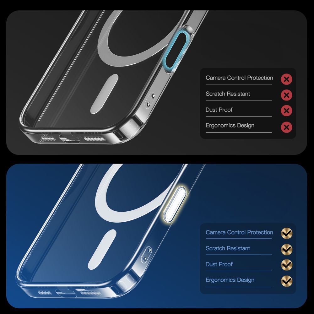 Tech-Protect Flexair MagSafe dėklas iPhone 16 Pro – skaidrus -- iPhone 16 Pro