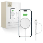 Tech-Protect QI15W-A44 magnetinis belaidis įkroviklis su MagSafe - baltas -- Cell phone chargers