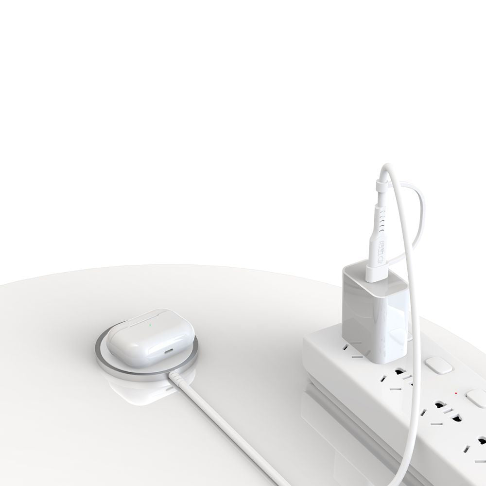 Tech-Protect QI15W-A44 magnetinis belaidis įkroviklis su MagSafe - baltas -- Cell phone chargers