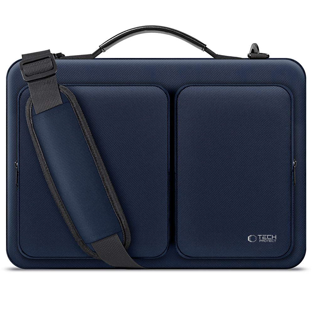 15-16 Tech-Protect Defender Bag Nešiojamojo Kompiuterio Krepšys - Mėlynas -- Laptop Bags