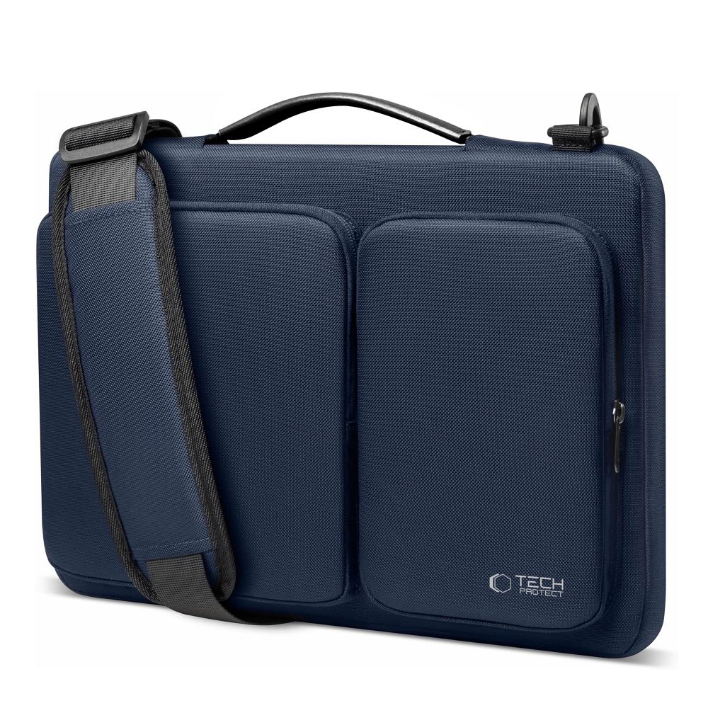 15-16 Tech-Protect Defender Bag Nešiojamojo Kompiuterio Krepšys - Mėlynas -- Laptop Bags