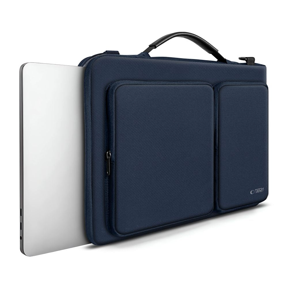 15-16 Tech-Protect Defender Bag Nešiojamojo Kompiuterio Krepšys - Mėlynas -- Laptop Bags