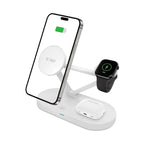 Tech-Protect 3in1 belaidis įkroviklis su MagSafe Apple įrenginiams QI15W-A41 - baltas -- Cell phone chargers
