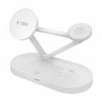 Tech-Protect 3in1 belaidis įkroviklis su MagSafe Apple įrenginiams QI15W-A41 - baltas -- Cell phone chargers