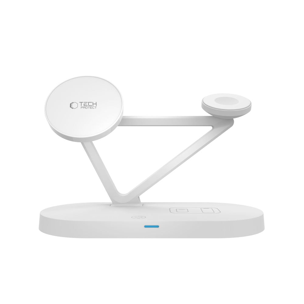 Tech-Protect 3in1 belaidis įkroviklis su MagSafe Apple įrenginiams QI15W-A41 - baltas -- Cell phone chargers