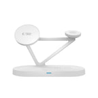 Tech-Protect 3in1 belaidis įkroviklis su MagSafe Apple įrenginiams QI15W-A41 - baltas -- Cell phone chargers