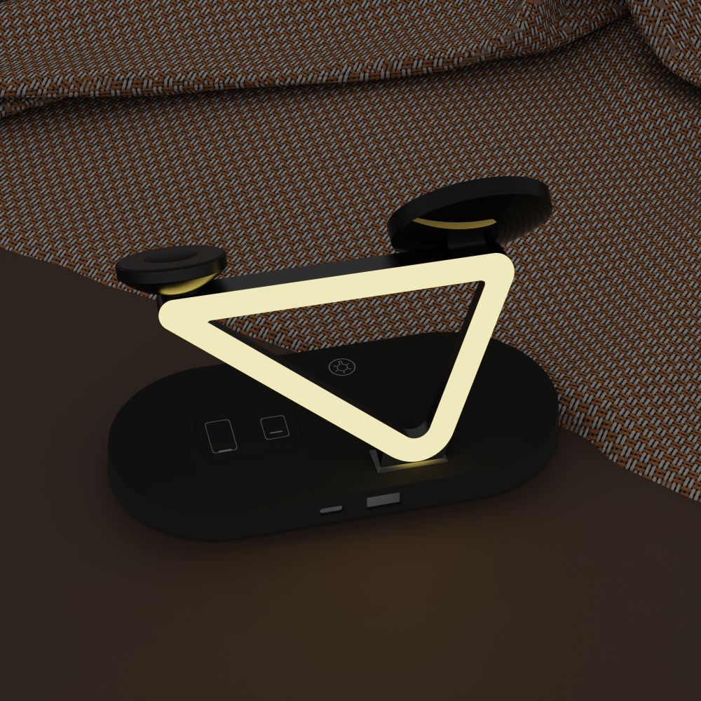 Tech-Protect 3in1 belaidis įkroviklis su MagSafe Apple įrenginiams QI15W-A41 - juodas -- Cell phone chargers