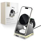 Tech-Protect 3in1 belaidis įkroviklis su MagSafe Apple įrenginiams QI15W-A43 - juodas -- Cell phone chargers