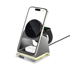 Tech-Protect 3in1 belaidis įkroviklis su MagSafe Apple įrenginiams QI15W-A43 - juodas -- Cell phone chargers