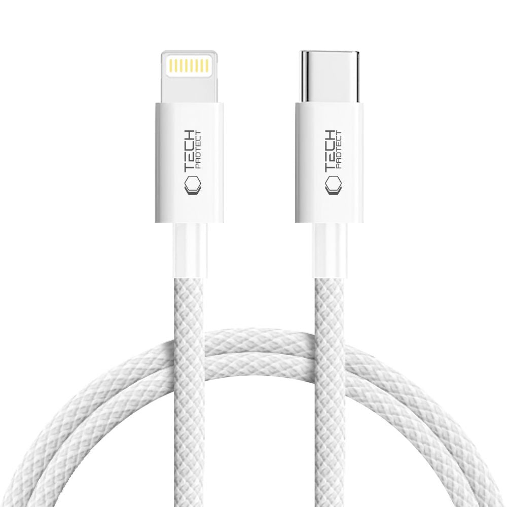 Tech-Protect UltraBoost USB-C / Lightning laidas PD27W/3A 100 cm - pilkas -- Cell phone cables