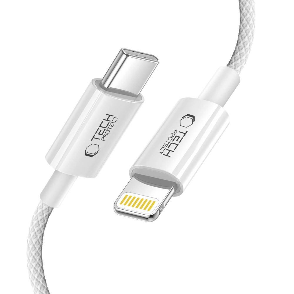 Tech-Protect UltraBoost USB-C / Lightning laidas PD27W/3A 100 cm - pilkas -- Cell phone cables
