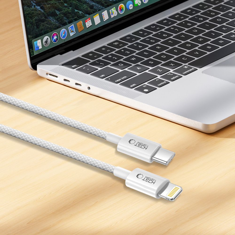 Tech-Protect UltraBoost USB-C / Lightning laidas PD27W/3A 100 cm - pilkas -- Cell phone cables