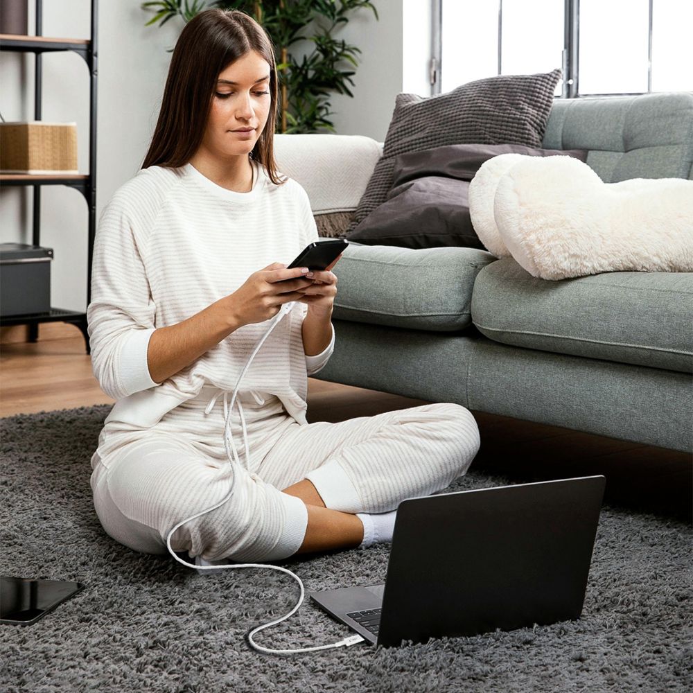 Tech-Protect Ultraboost Lite USB-C laidas PD60W/3A 200 cm - pilkas -- Cell phone cables