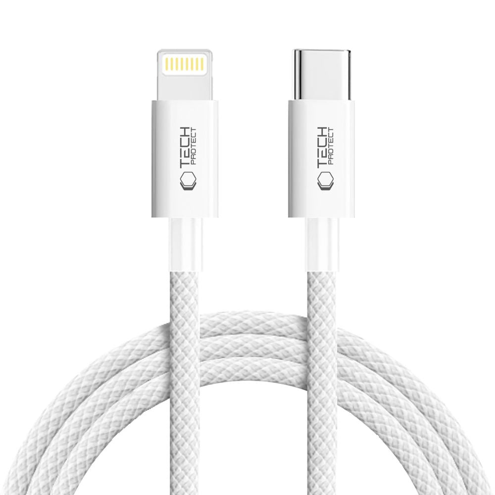 Tech-Protect UltraBoost USB-C / Lightning laidas PD27W/3A 200 cm - pilkas -- Cell phone cables
