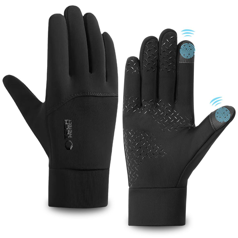 Tech-Protect WG01 Pirštinės su jutikliniais galiukais M - Juodos -- Bicycle Gloves