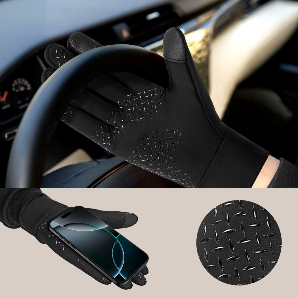 Tech-Protect WG01 Pirštinės su jutikliniais galiukais M - Juodos -- Bicycle Gloves