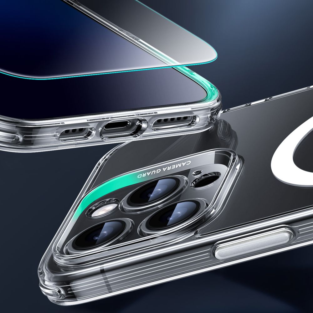 ESR Classic Pro MagSafe dėklas iPhone 16 Pro Max + stiklas (skaidrus) -- iPhone 16 Pro Max