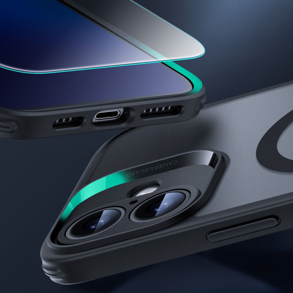 ESR MagSafe dėklas iPhone 16 + grūdintas stiklas – juodas -- iPhone 16