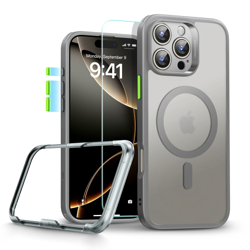 ESR HaloLock MagSafe rinkinys iPhone 16 Pro Max – pilkas -- iPhone 16 Pro Max