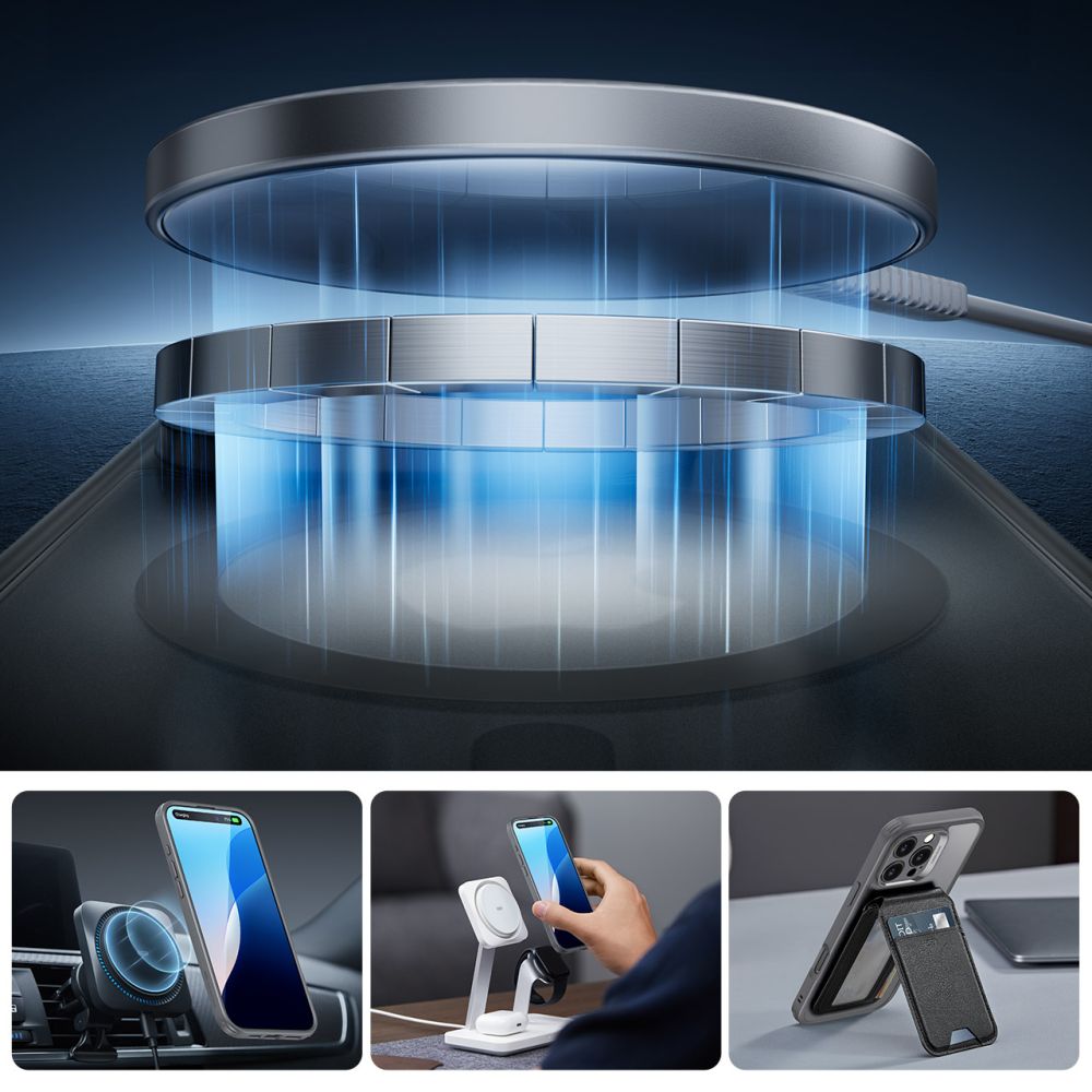 ESR HaloLock MagSafe rinkinys iPhone 16 Pro Max – pilkas -- iPhone 16 Pro Max