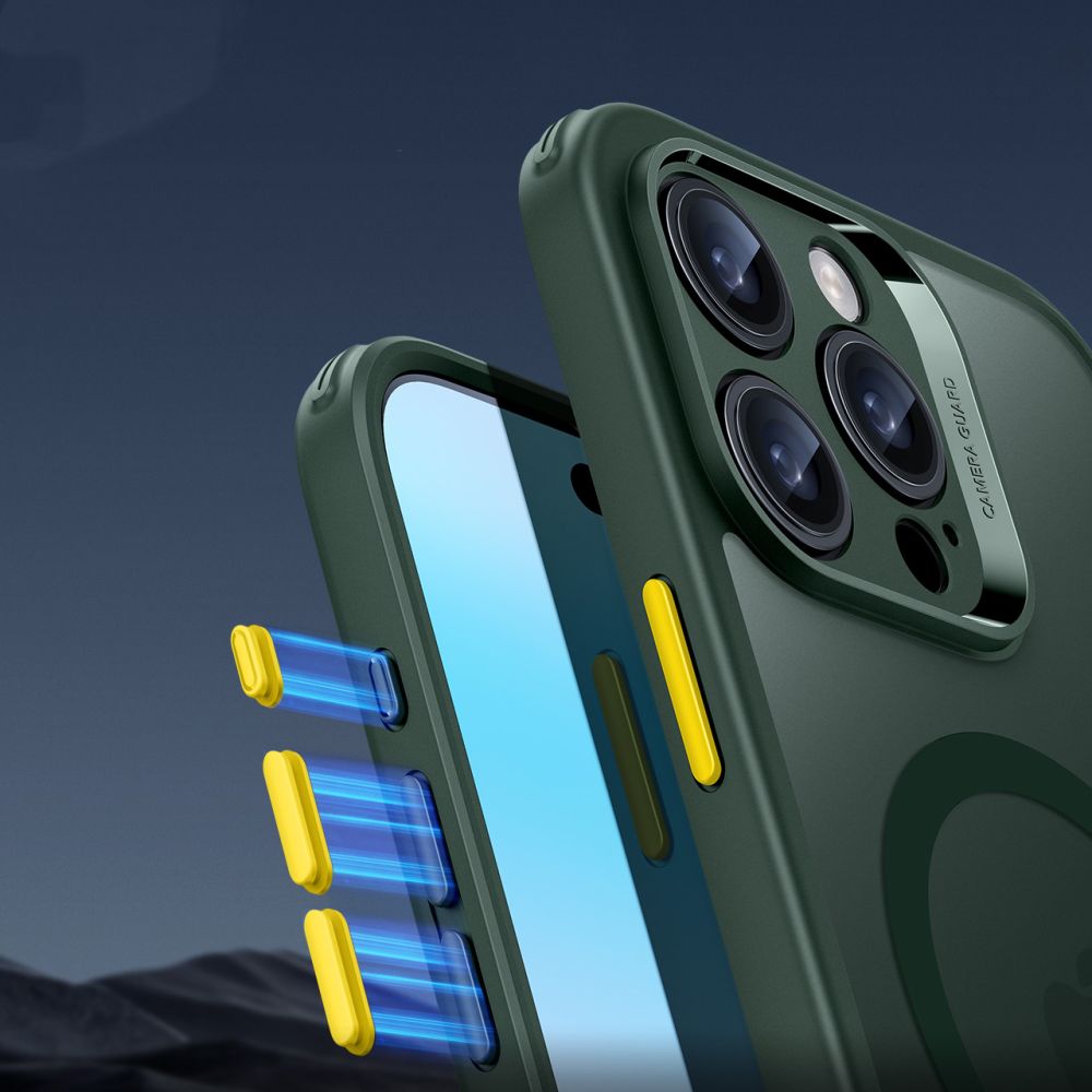 ESR MagSafe dėklas iPhone 16 Pro Max + stiklas – žalias -- iPhone 16 Pro Max