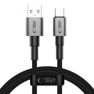 Tech-Protect UltraBoost DNA USB-A / USB-C Laidas 15W/3A 100cm - pilkas -- Cell phone cables