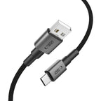 Tech-Protect UltraBoost DNA USB-A / USB-C Laidas 15W/3A 100cm - pilkas -- Cell phone cables