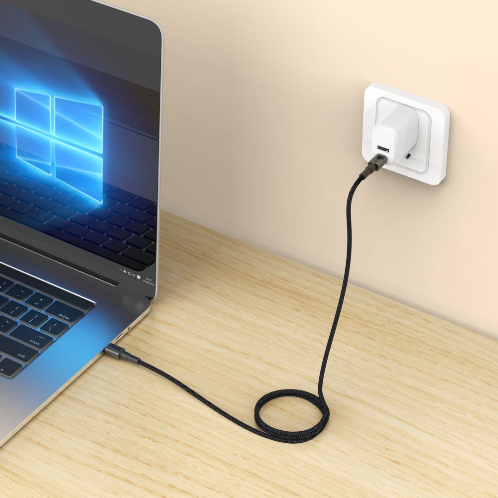 Tech-Protect UltraBoost DNA USB-C PD60W/3A Laidas 100cm - pilkas -- Cell phone cables