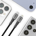 Tech-Protect Ultraboost DNA USB-C / Lightning PD27W/3A Laidas 200 cm - pilkas -- Cell phone cables