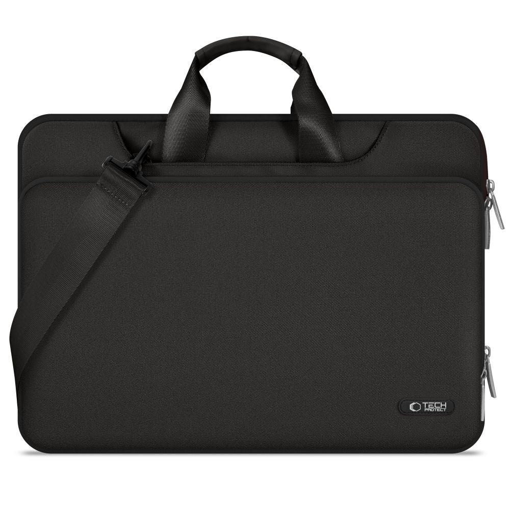 15-16 Tech-Protect Pocket Nešiojamojo Kompiuterio Krepšys - Juodas -- Laptop Bags