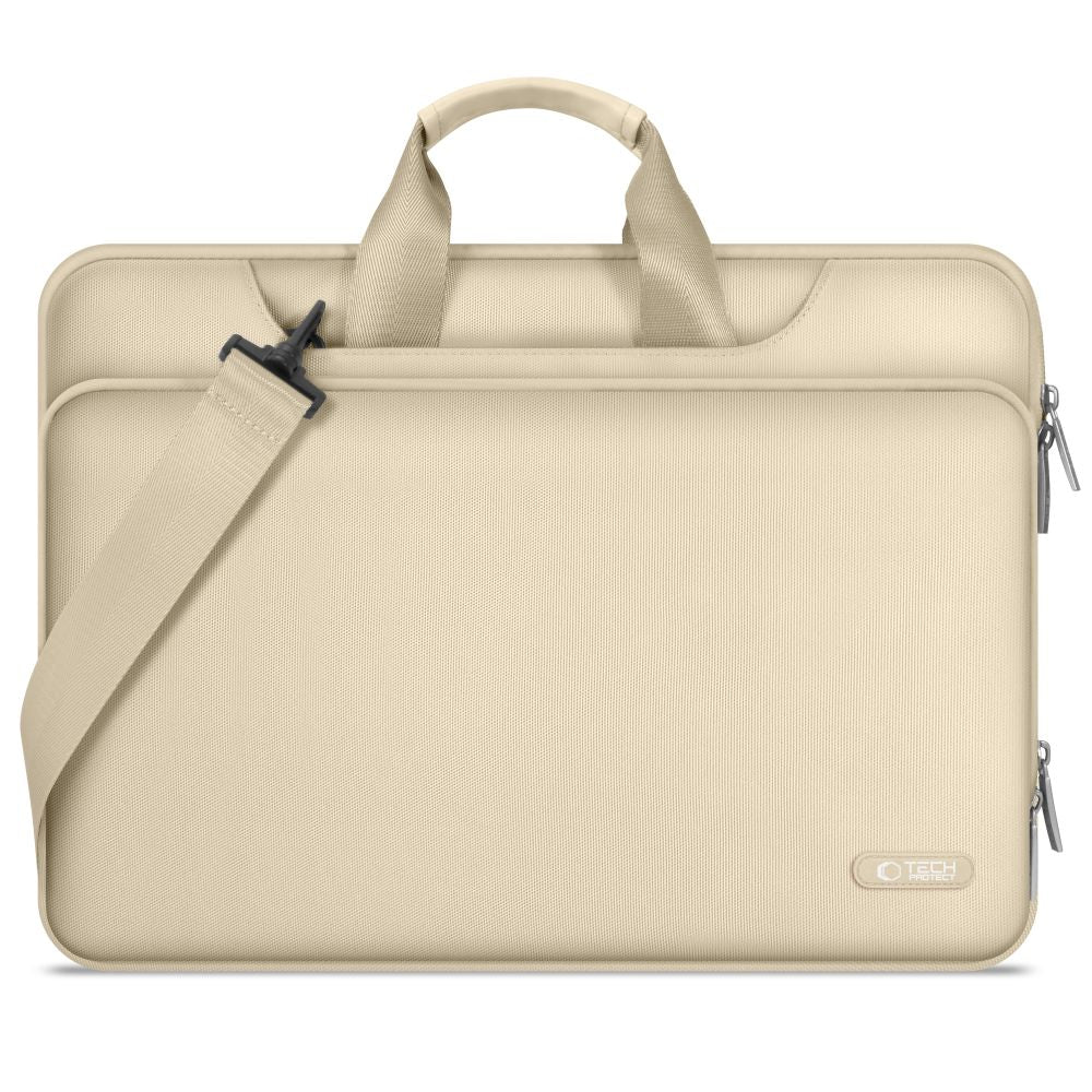 15-16 Tech-Protect Pocket Nešiojamojo Kompiuterio Krepšys - Smėlio -- Laptop Bags
