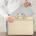 15-16 Tech-Protect Pocket Nešiojamojo Kompiuterio Krepšys - Smėlio -- Laptop Bags