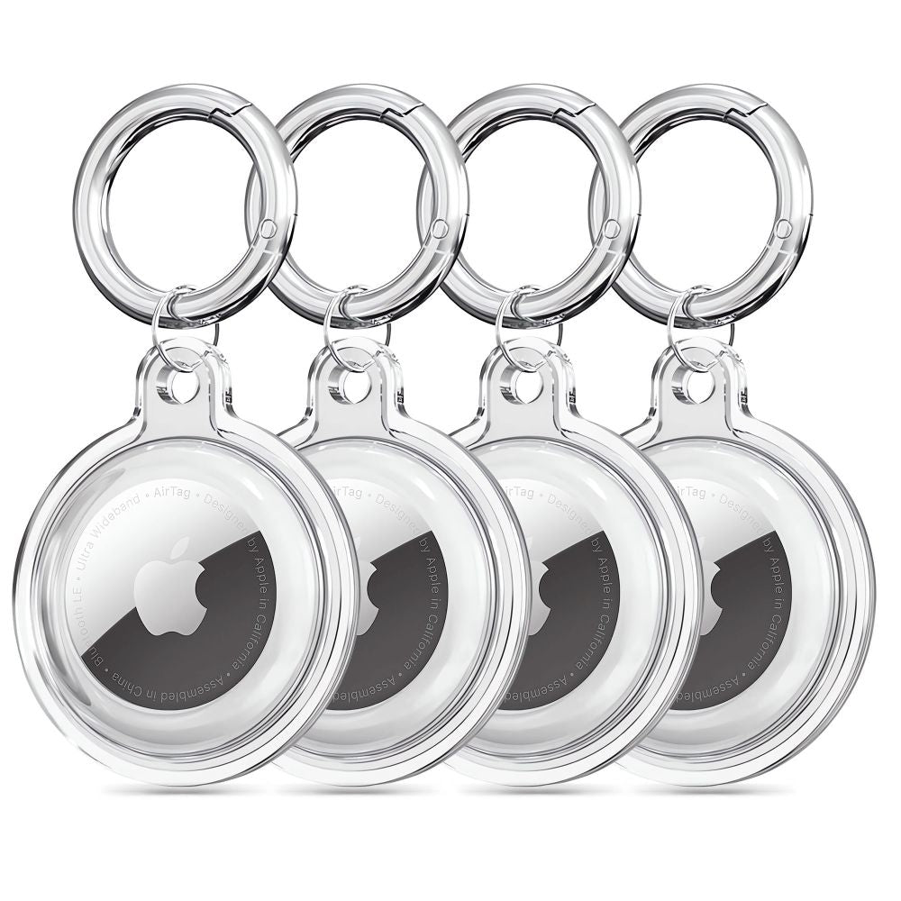 Tech-Protect Icon AirTag dėklai, 4 vnt. – skaidrūs -- Apple AirTag